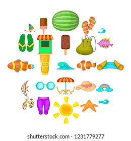 Easy life icons set. Cartoon set of 25 easy life vector icons for web isolated on white background