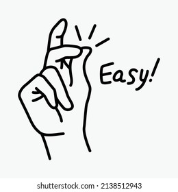 Easy line icon  Simple outline style  Finger snapping hand gesture  Pictogram  snap concept  Vector illustration isolated  EPS 10 