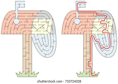 Easy Mailbox Maze For Younger Kids With A Solution