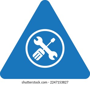 Easy maintenance icon, technology icon blue vector