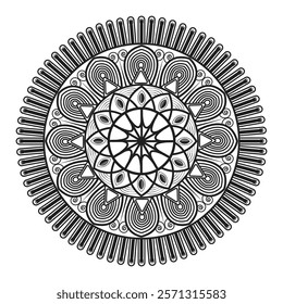 Easy Mandala Art, Flower Mandala design art, Vector design