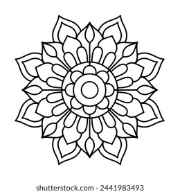 easy mandala art for mehendi design, relaxing and beautiful mandala design
