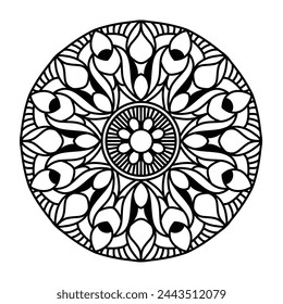 easy mandala art for mehendi design, mandala design for coloring book, mandala art
