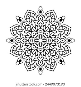 easy mandala art for mehendi design and tattoo design, simple design
