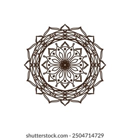 Arte fácil del mandala para el diseño de Mehendi, logotipo de la yoga, diseño del mandala