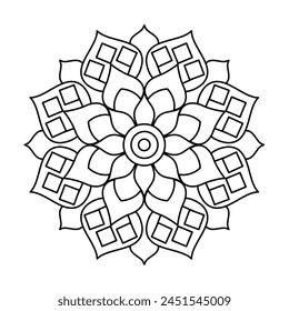fácil mandala arte, Vector mandala diseño
