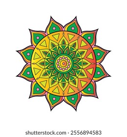 Easy Mandala Black and White Circle Outline - Mandala Coloring Pages for Adults and Kids - Simple Mandalas Artwork Vector