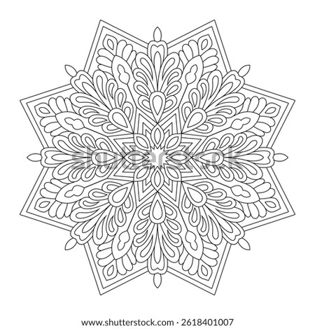 Easy Mandala Coloring Book Pages for Adults to Relax, vector file, simple mandala art, Design for a wallpaper Paint shirt and tile Sticker Design, vector file