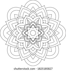 Un libro sencillo y sencillo para principiantes, adultos mayores y niños. Conjunto de motivos florales de Mehndi para el dibujo y tatuaje de Henna. Decoración de estilo étnico oriental, indio.
