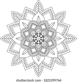 Flower Mandala Vintage Decorative Elements Oriental Stock Vector ...