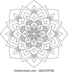 Un libro sencillo y sencillo para principiantes, adultos mayores y niños. Conjunto de motivos florales de Mehndi para el dibujo y tatuaje de Henna. Decoración de estilo étnico oriental, indio.