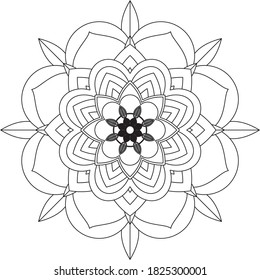 Un libro sencillo y sencillo para principiantes, adultos mayores y niños. Conjunto de motivos florales de Mehndi para el dibujo y tatuaje de Henna. Decoración de estilo étnico oriental, indio.