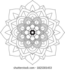 Un libro sencillo y sencillo para principiantes, adultos mayores y niños. Conjunto de motivos florales de Mehndi para el dibujo y tatuaje de Henna. Decoración de estilo étnico oriental, indio.