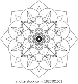 Un libro sencillo y sencillo para principiantes, adultos mayores y niños. Conjunto de motivos florales de Mehndi para el dibujo y tatuaje de Henna. Decoración de estilo étnico oriental, indio.