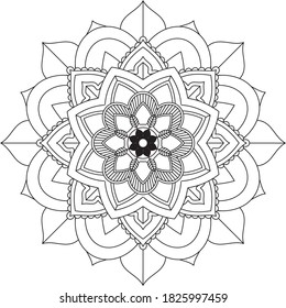 Un libro sencillo y sencillo para principiantes, adultos mayores y niños. Conjunto de motivos florales de Mehndi para el dibujo y tatuaje de Henna. Decoración de estilo étnico oriental, indio.