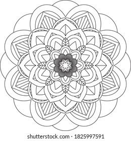 Un libro sencillo y sencillo para principiantes, adultos mayores y niños. Conjunto de motivos florales de Mehndi para el dibujo y tatuaje de Henna. Decoración de estilo étnico oriental, indio.