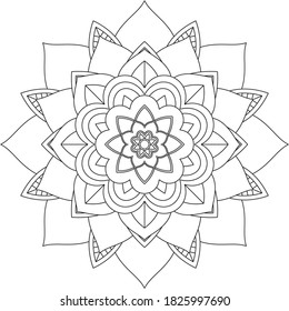Un libro sencillo y sencillo para principiantes, adultos mayores y niños. Conjunto de motivos florales de Mehndi para el dibujo y tatuaje de Henna. Decoración de estilo étnico oriental, indio.