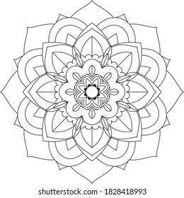 Un libro sencillo y sencillo para principiantes, adultos mayores y niños. Conjunto de motivos florales de Mehndi para el dibujo y tatuaje de Henna. Decoración de estilo étnico oriental, indio.