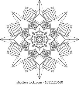Un libro sencillo y sencillo para principiantes, adultos mayores y niños. Conjunto de motivos florales de Mehndi para el dibujo y tatuaje de Henna. Decoración de estilo étnico oriental, indio.