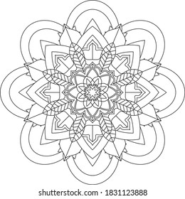 Un libro sencillo y sencillo para principiantes, adultos mayores y niños. Conjunto de motivos florales de Mehndi para el dibujo y tatuaje de Henna. Decoración de estilo étnico oriental, indio.