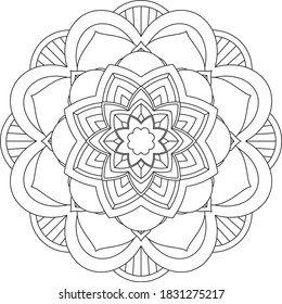 Un libro sencillo y sencillo para principiantes, adultos mayores y niños. Conjunto de motivos florales de Mehndi para el dibujo y tatuaje de Henna. Decoración de estilo étnico oriental, indio.