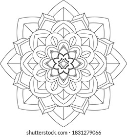 Un libro sencillo y sencillo para principiantes, adultos mayores y niños. Conjunto de motivos florales de Mehndi para el dibujo y tatuaje de Henna. Decoración de estilo étnico oriental, indio.