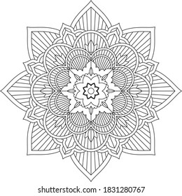 Einfach Mandala Farbbuch einfach und einfach für Anfänger, Senioren und Kinder. Set von Mehndi Blumenmuster für Henna Zeichnung und Tattoo. Dekoration im orientalischen, indischen Stil.