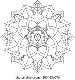 Un libro sencillo y sencillo para principiantes, adultos mayores y niños. Conjunto de motivos florales de Mehndi para el dibujo y tatuaje de Henna. Decoración de estilo étnico oriental, indio.