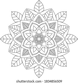 Un libro sencillo y sencillo para principiantes, adultos mayores y niños. Conjunto de motivos florales de Mehndi para el dibujo y tatuaje de Henna. Decoración de estilo étnico oriental, indio.