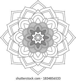 Un libro sencillo y sencillo para principiantes, adultos mayores y niños. Conjunto de motivos florales de Mehndi para el dibujo y tatuaje de Henna. Decoración de estilo étnico oriental, indio.
