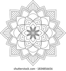 Un libro sencillo y sencillo para principiantes, adultos mayores y niños. Conjunto de motivos florales de Mehndi para el dibujo y tatuaje de Henna. Decoración de estilo étnico oriental, indio.