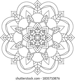 Einfach Mandala Farbbuch einfach und einfach für Anfänger, Senioren und Kinder. Set von Mehndi Blumenmuster für Henna Zeichnung und Tattoo. Dekoration im orientalischen, indischen Stil.