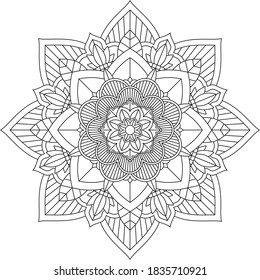 Un libro sencillo y sencillo para principiantes, adultos mayores y niños. Conjunto de motivos florales de Mehndi para el dibujo y tatuaje de Henna. Decoración de estilo étnico oriental, indio.