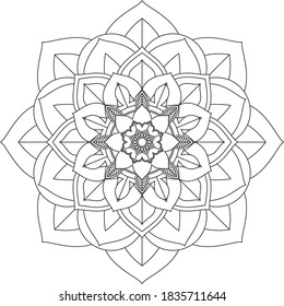 Un libro sencillo y sencillo para principiantes, adultos mayores y niños. Conjunto de motivos florales de Mehndi para el dibujo y tatuaje de Henna. Decoración de estilo étnico oriental, indio.