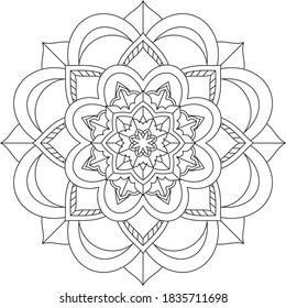 Un libro sencillo y sencillo para principiantes, adultos mayores y niños. Conjunto de motivos florales de Mehndi para el dibujo y tatuaje de Henna. Decoración de estilo étnico oriental, indio.