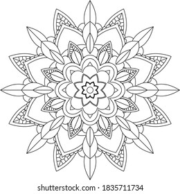 Un libro sencillo y sencillo para principiantes, adultos mayores y niños. Conjunto de motivos florales de Mehndi para el dibujo y tatuaje de Henna. Decoración de estilo étnico oriental, indio.