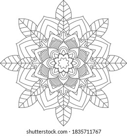 Un libro sencillo y sencillo para principiantes, adultos mayores y niños. Conjunto de motivos florales de Mehndi para el dibujo y tatuaje de Henna. Decoración de estilo étnico oriental, indio.