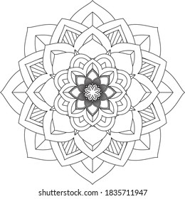 Un libro sencillo y sencillo para principiantes, adultos mayores y niños. Conjunto de motivos florales de Mehndi para el dibujo y tatuaje de Henna. Decoración de estilo étnico oriental, indio.