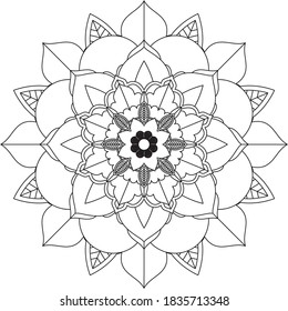 Un libro sencillo y sencillo para principiantes, adultos mayores y niños. Conjunto de motivos florales de Mehndi para el dibujo y tatuaje de Henna. Decoración de estilo étnico oriental, indio.