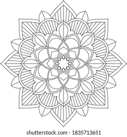 Vector Simple Mandala Abstract Elements Isolated Stock Vector (Royalty ...