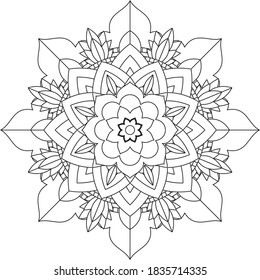 Un libro sencillo y sencillo para principiantes, adultos mayores y niños. Conjunto de motivos florales de Mehndi para el dibujo y tatuaje de Henna. Decoración de estilo étnico oriental, indio.