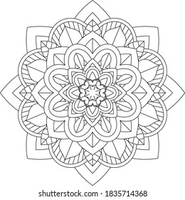 Un libro sencillo y sencillo para principiantes, adultos mayores y niños. Conjunto de motivos florales de Mehndi para el dibujo y tatuaje de Henna. Decoración de estilo étnico oriental, indio.