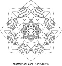 Un libro sencillo y sencillo para principiantes, adultos mayores y niños. Conjunto de motivos florales de Mehndi para el dibujo y tatuaje de Henna. Decoración de estilo étnico oriental, indio.