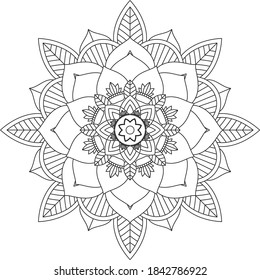 Mandala Vintage Decorative Elements Oriental Pattern Stock Vector ...