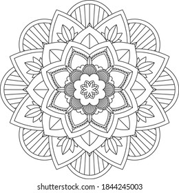 Un libro sencillo y sencillo para principiantes, adultos mayores y niños. Conjunto de motivos florales de Mehndi para el dibujo y tatuaje de Henna. Decoración de estilo étnico oriental, indio.