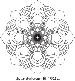 Un libro sencillo y sencillo para principiantes, adultos mayores y niños. Conjunto de motivos florales de Mehndi para el dibujo y tatuaje de Henna. Decoración de estilo étnico oriental, indio.
