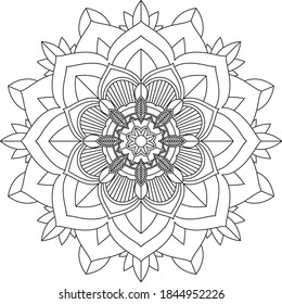 Un libro sencillo y sencillo para principiantes, adultos mayores y niños. Conjunto de motivos florales de Mehndi para el dibujo y tatuaje de Henna. Decoración de estilo étnico oriental, indio.