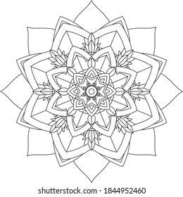 Un libro sencillo y sencillo para principiantes, adultos mayores y niños. Conjunto de motivos florales de Mehndi para el dibujo y tatuaje de Henna. Decoración de estilo étnico oriental, indio.