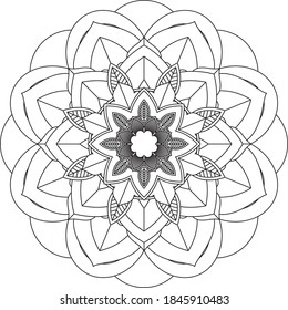 Un libro sencillo y sencillo para principiantes, adultos mayores y niños. Conjunto de motivos florales de Mehndi para el dibujo y tatuaje de Henna. Decoración de estilo étnico oriental, indio.