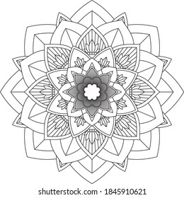 Einfach Mandala Farbbuch einfach und einfach für Anfänger, Senioren und Kinder. Set von Mehndi Blumenmuster für Henna Zeichnung und Tattoo. Dekoration im orientalischen, indischen Stil.